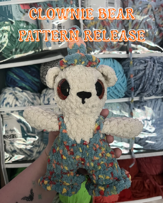 Clownie Bear PDF Pattern