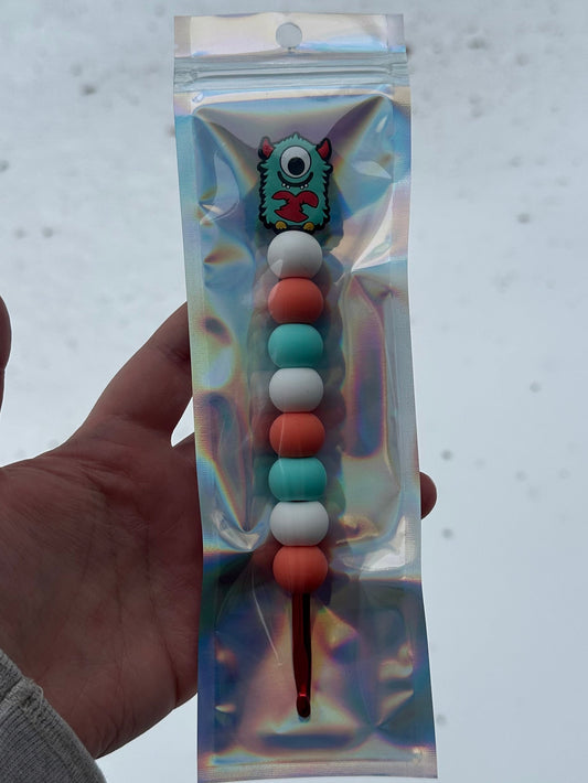 Blue Love Monster Crochet Hook