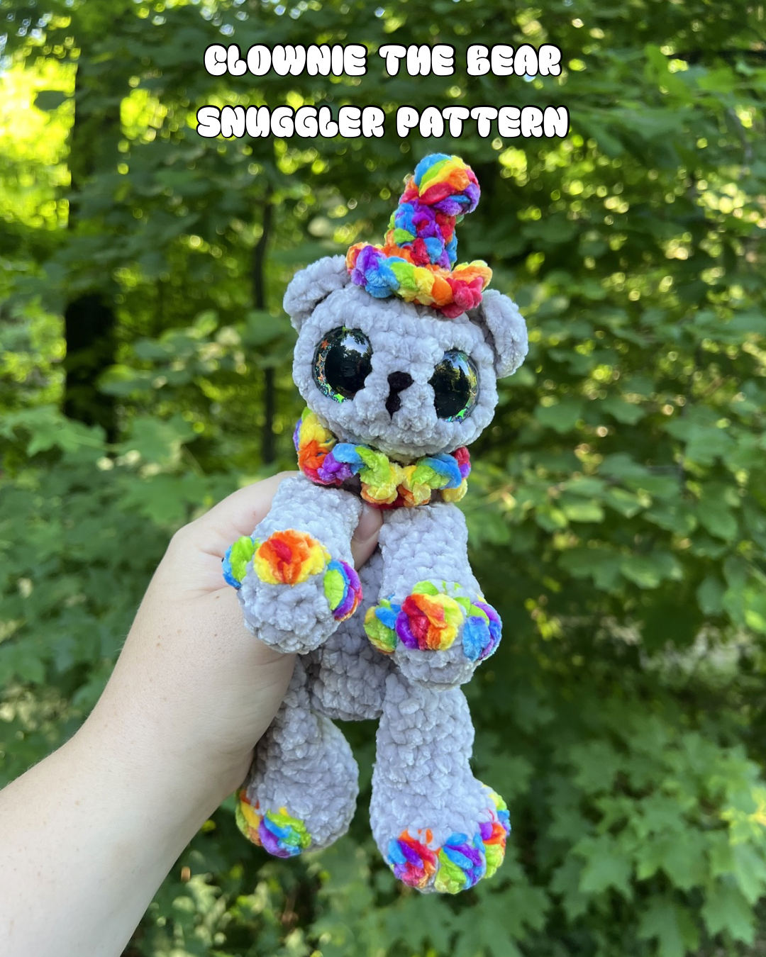 Clownie the Bear Snuggler PDF Pattern