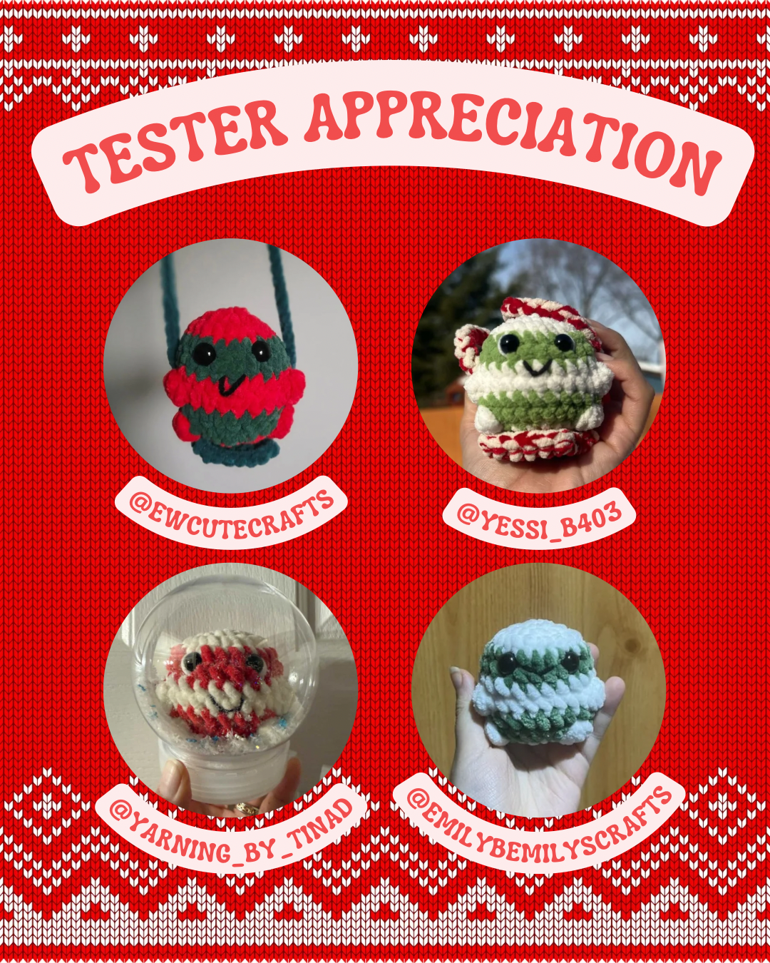 No Sew Peppermint Buddy PDF Pattern