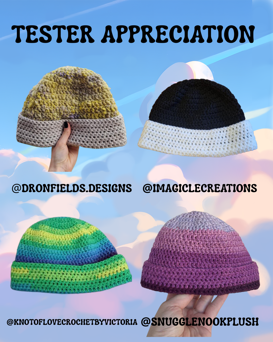 Fold Over Beanie PDF Pattern