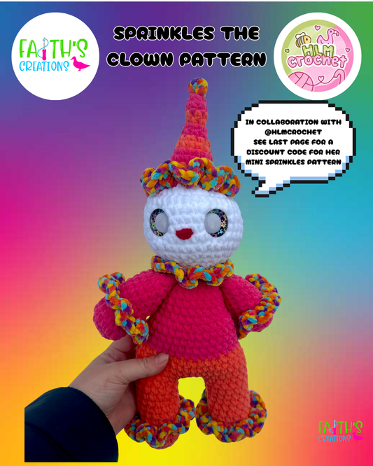 Sprinkles the Clown PDF Pattern