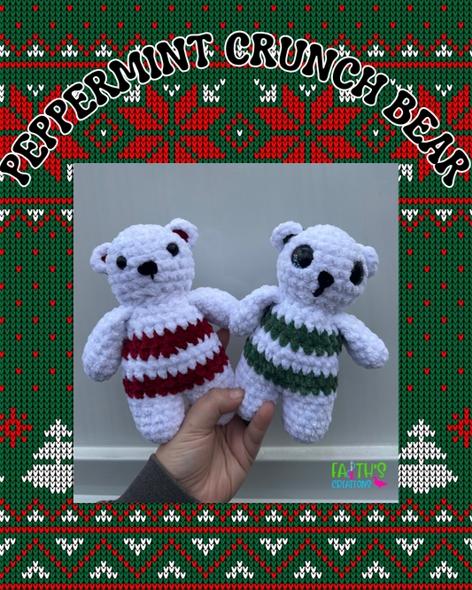Peppermint Crunch Bear PDF Pattern