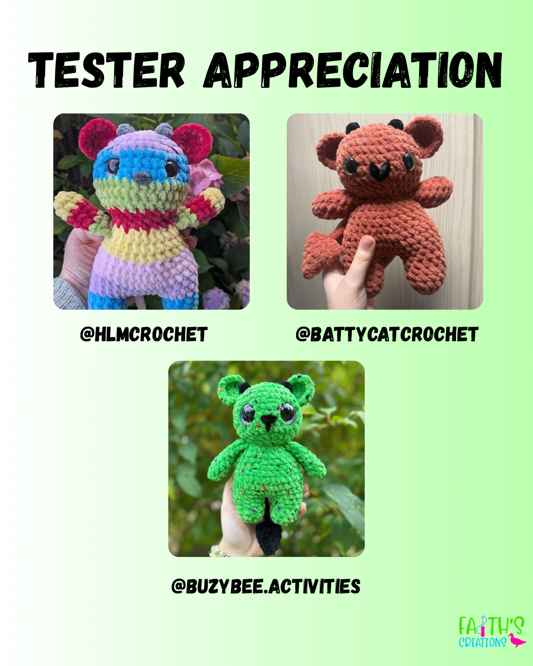 Dexter the Devil Bear PDF Pattern