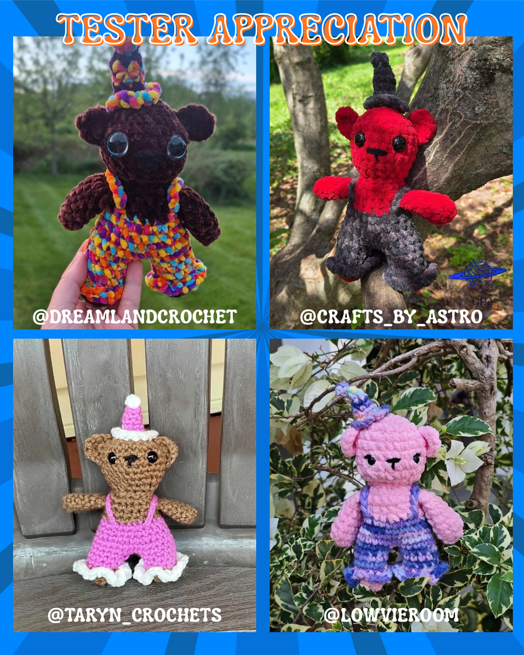 Clownie Bear PDF Pattern