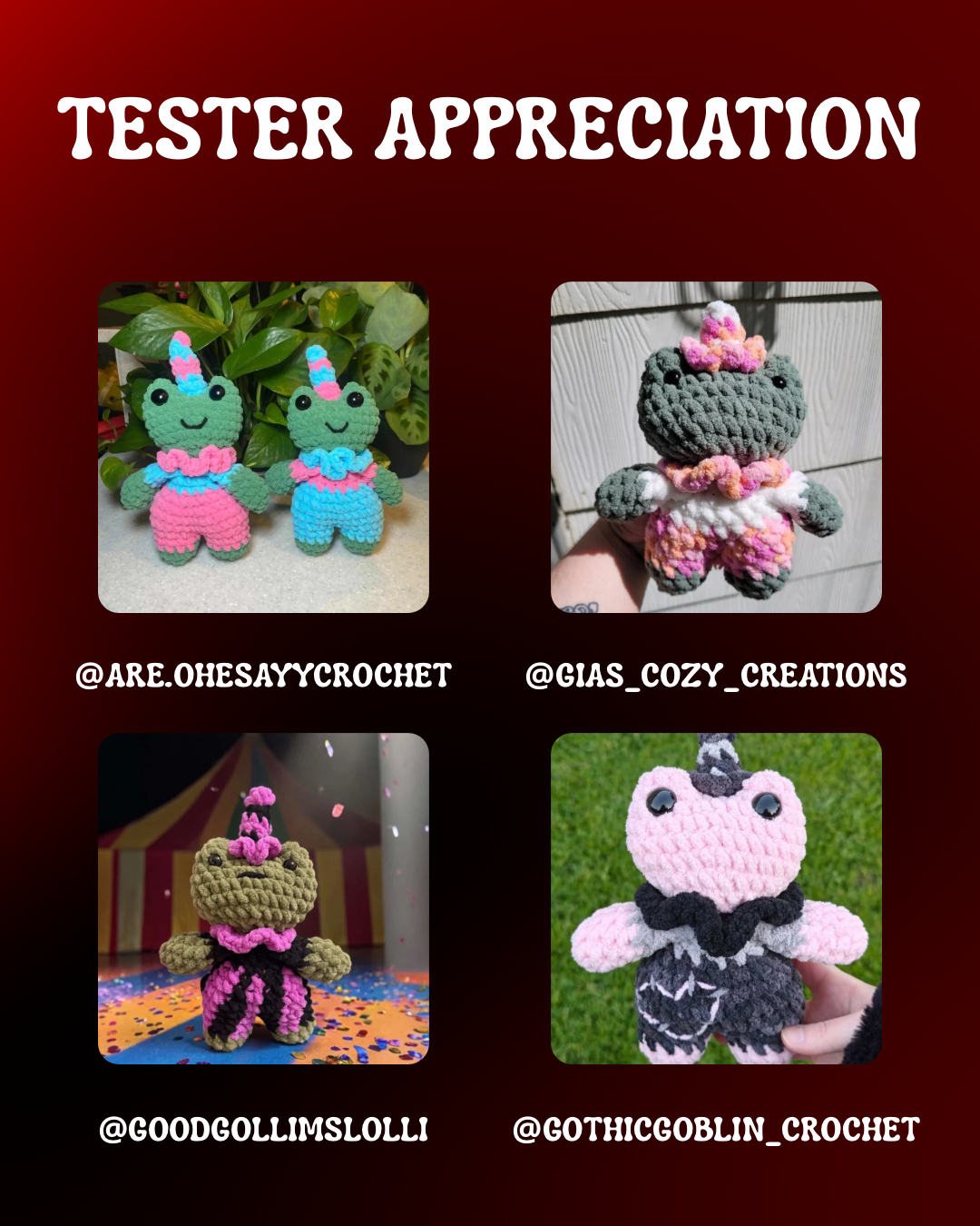 Clownie the Frog PDF Pattern